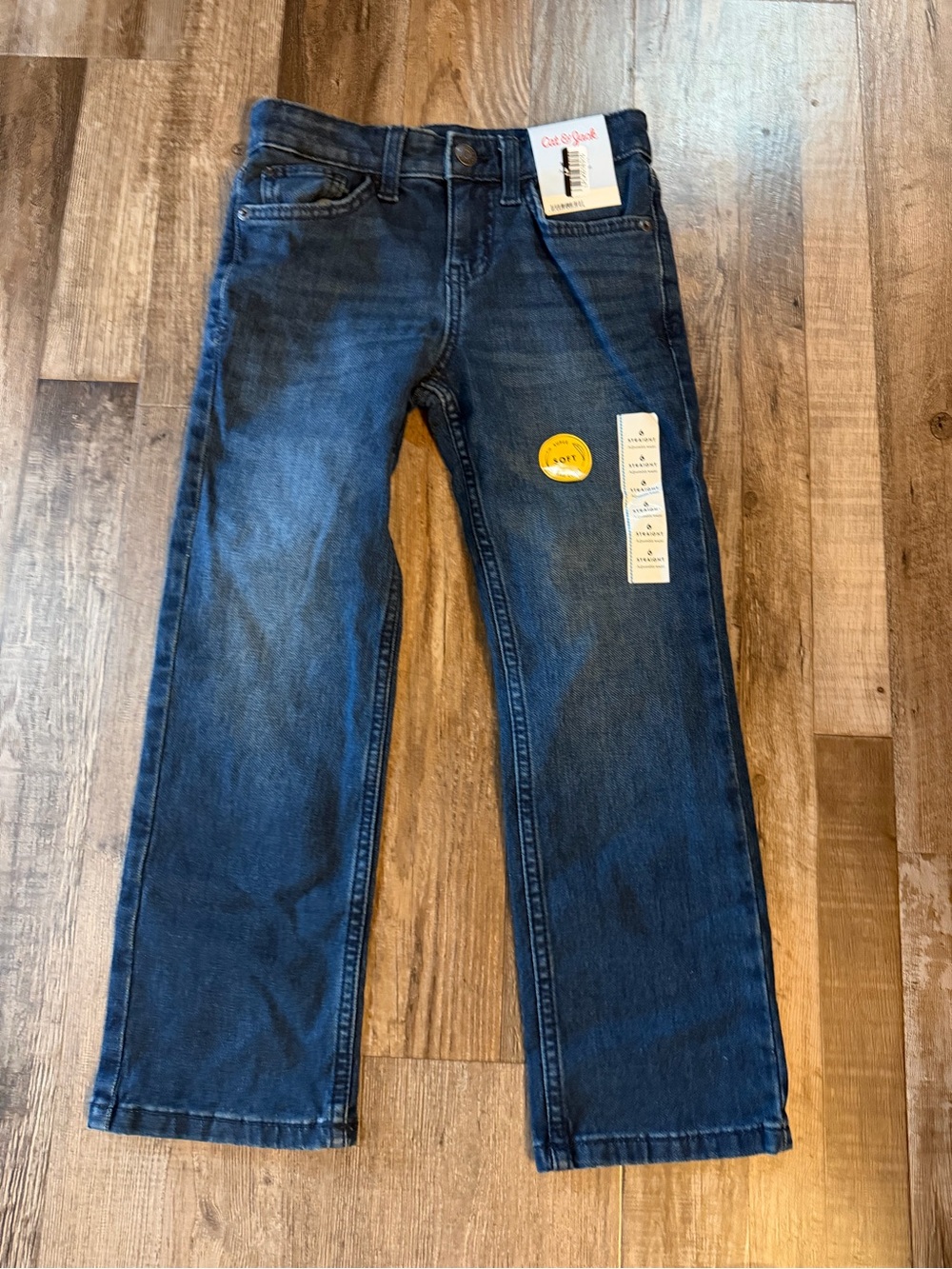 Cat & Jack Dark Blue Straight Fit Men’s Jeans Sz 6